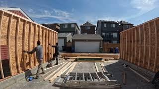 Detached Garage Framing #rockyviewgaragebuilders #garage #detachedgarage #garagebuilding #calgary