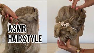 How to make easy low bun. ASMR Video hairstyle