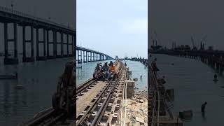 How Railway Employees going to Pamban Bridge?