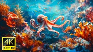 Adventure Ocean 4K (ULTRA HD) - Beautiful Coral Reef Fish In Aquarium With Peaceful Piano
