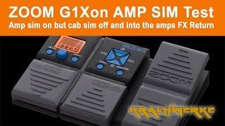 ZOOM G1Xon amp sim sound demo, cab modelling off