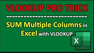 SUM Multiple Columns with VLOOKUP | Excel VLOOKUP Trick