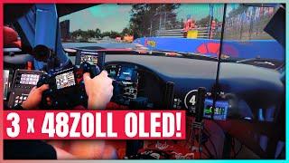 48 Zoll OLED Triple Screen im SIM RIG - LG UltraGear Gaming-Monitor