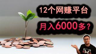 网赚收入报告 丨 实测有效！12个网赚平台月入6000多？！