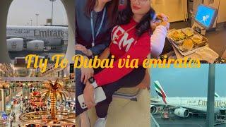 Travel Karachi to Dubai via Emirates Airline share experience with Kids| food review| 2022