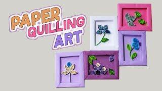 Paper Quilling Art for Beginners / DIY Room Decor ideas with Quilling Flowers / 3 Minute Crafts