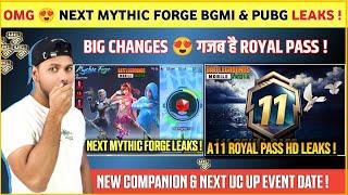 BIG CHANGE  A11 Royal Pass 3D Leaks | New Companion | Next Mythic Forge Bgmi | A11 Royal Pass Bgmi