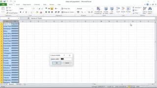 Microsoft Excel 2010-  Formatting Row Height, Column Width and Cut Copy and Paste