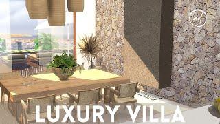 VILLA WITH OPEN OUTDOOR LIVING || Sims 4 || CC SPEED BUILD + CC List