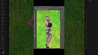 How to Place Grass Background behind any Image #photoshoptutorial #shortvideo