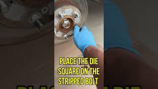 Fixing Cross Threaded Wheel Stud. Quick and Easy! #strippedwheelstud #crossthreaded #strippedbolt