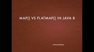 map vs flatmap java 8