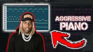 How To Make AGGRESSIVE PIANO Beats For LIL DURK (Easy)