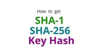 How to get SHA 1 , SHA 256 , Key Hash , Key Hashes in Android Studio