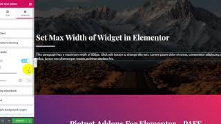 Max Width Elementor Tutorial | Piotnet Addons For Elementor PAFE