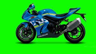 Green screen motorbike running video tech vfx