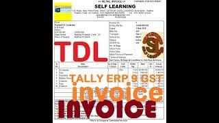 Invoice format in tally erp 9, tally invoice customization tally invoice tdl  :Self Learning