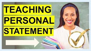 TEACHING Personal Statement! How To Write A BRILLIANT Teacher PERSONAL STATEMENT & Job Application!