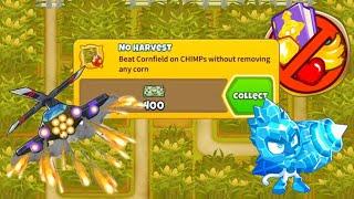 No Harvest Achievement Guide Cornfield CHIMPS BTD6