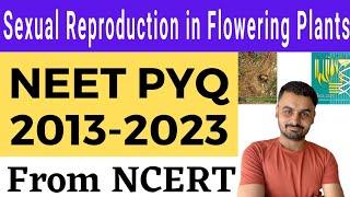 Sexual reproduction in flowering plants class 12 NEET pyq with ncert last 10 years