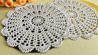 Crocheted napkin, Serving napkin, simple