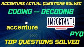 coding - decoding real questions | accenture , tcs , dxc | coding decoding