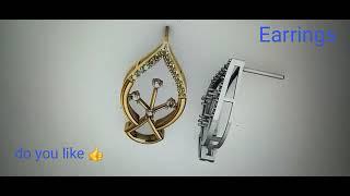 gift earrings diamond unique design jewellery CAD designer gold wt 6.00 gm look for your