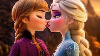 Elsa and Anna Kiss Story (Animated Cartoon)