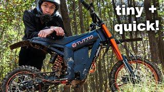 Ripping trails on this electric mini-bike is SCARY FUN (Tuttio Soleil01)