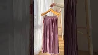 Rekomendasi Shopee Rok Plisket Premium | Pleats Skirt Korean Style | Racun Ootd Hijab Shopee Haul