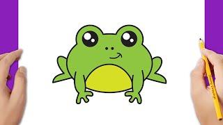 How to draw a frog easy