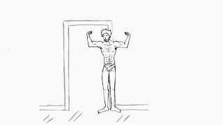 Growing muscle boy animation