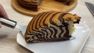 Very beautiful and delicious pie «Zebra»