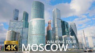 Moscow - Walking Tour - Part 1 - Russia - 4K 60fps- City Walk With Real Ambient Sounds