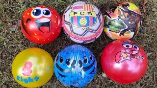 Let's Go!!! Memompa Bola bersama | Bola Barcelona, Bola Tryex, Bola Angka, Bola Lebah, Bola Emoji