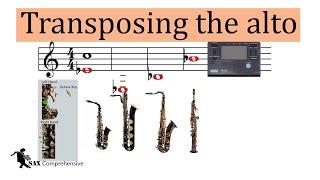 Transposing the alto saxophone