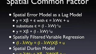 Spatial Common Factor, SARMA and SARSAR Models