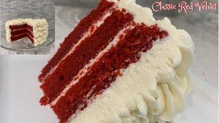 CLASSIC | SUPER MOIST RED VELVET CAKE | CREAM CHEESE FROSTING