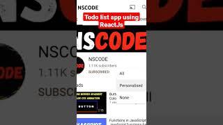 ReactJs Todo list app |  Todo List App using ReactJs #reactjs #todolist #reactjstutorial