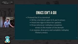 "Teaching an old Bovine Gnu Tricks: What's next for Emacs?" - Jeffrey Walsh (LCA 2021 Online)