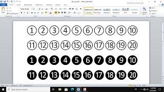 How to Insert Circled Numbers In MS Word