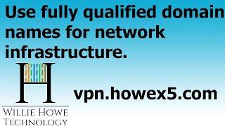 Use fully qualified domain names for network infrastructure - With UniFi Example