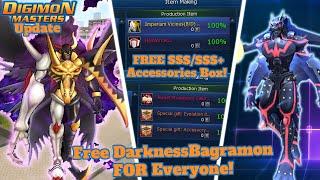 FREE SSS+ DarknessBagramon is here! & SSS/SSS+ & Accessory Box - Digimon Masters Online NADMO