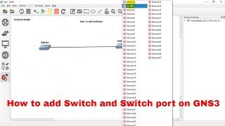 How to add Switch on GNS3 | Technical Hakim #GNS3