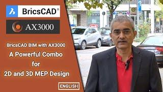 BricsCAD BIM with AX3000 - A Powerful Combo for 2D and 3D MEP design #cad #mep #design #bricscad