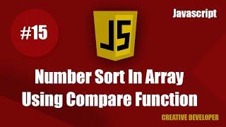 Number sort array using compare function || Compare function || Javascript || Javascript || Course