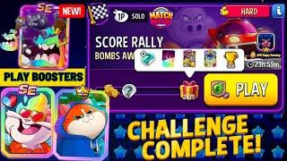 Play 3 Boosters/ Bombs Away+Rainbow Solo Challenge Score Rally/2875 Score /Match Masters