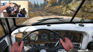 SnowRunner GMC MH9500 First Person - Return To Black River | Logitech G29 Gameplay