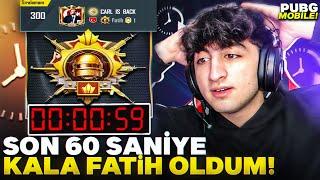 SON 60 SANİYE KALA FATİH OLDUM!  - PUBG Mobile