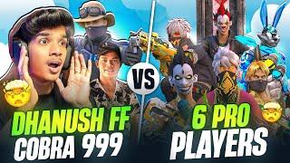 DHANUSH FF , DFG COBRA  VS  6 PRO PLAYERS | 1 VS 6| FREE FIRE IN TELUGU #dfg #freefire